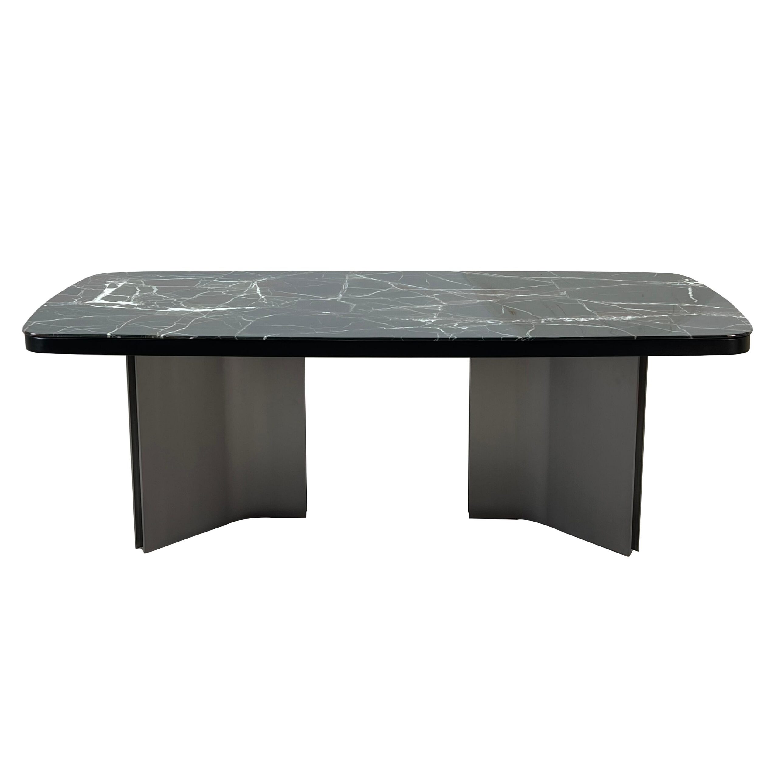 2.4m Classic‑style Nature Marble Table With Wooden Frame Dining Table MJ167 - 图片 3