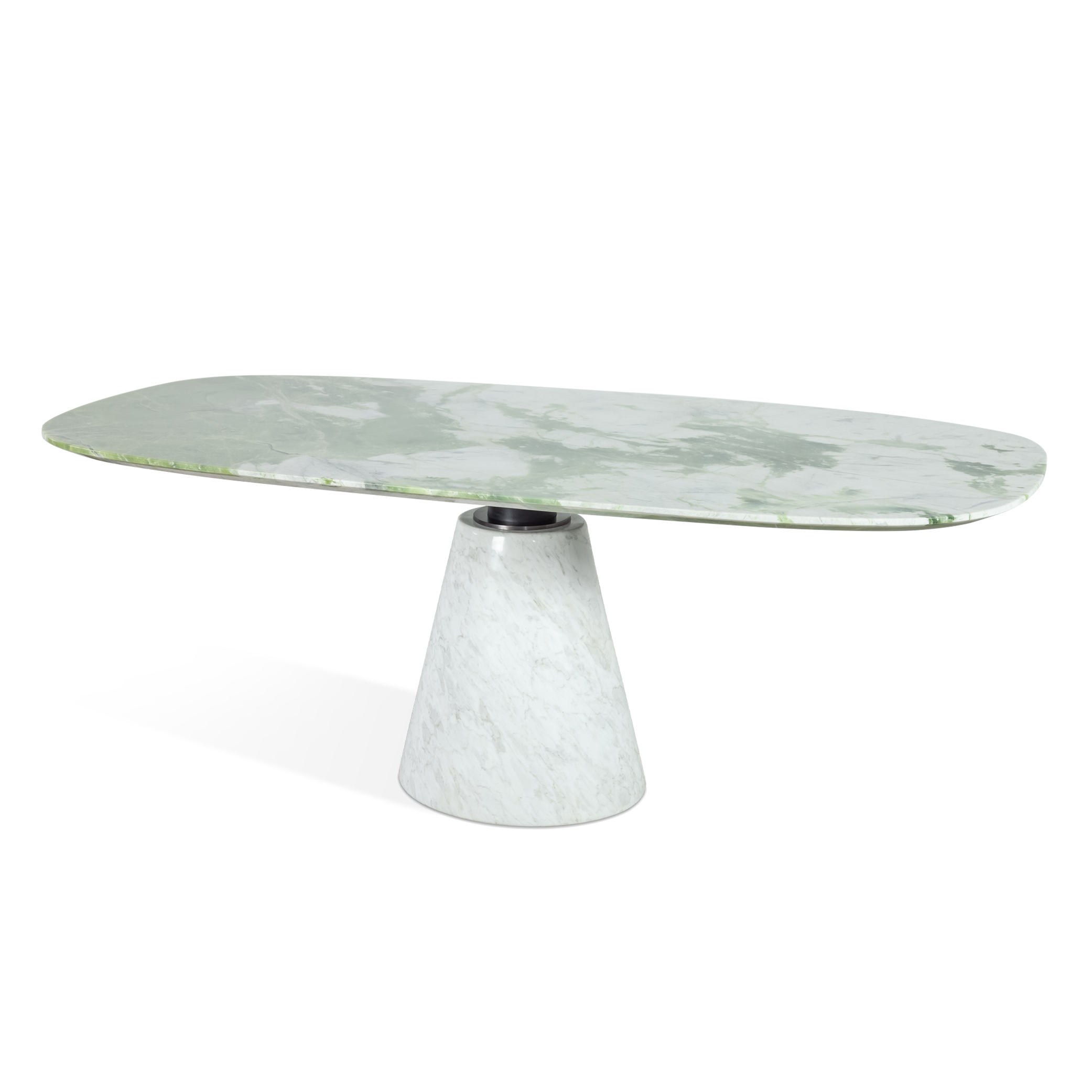 2.0m Solid Stone Single Base Design Dining Table MJ1361 - 图片 4