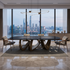 3m Intertwined‑Loop Base Luxury Dining Table MJ1503