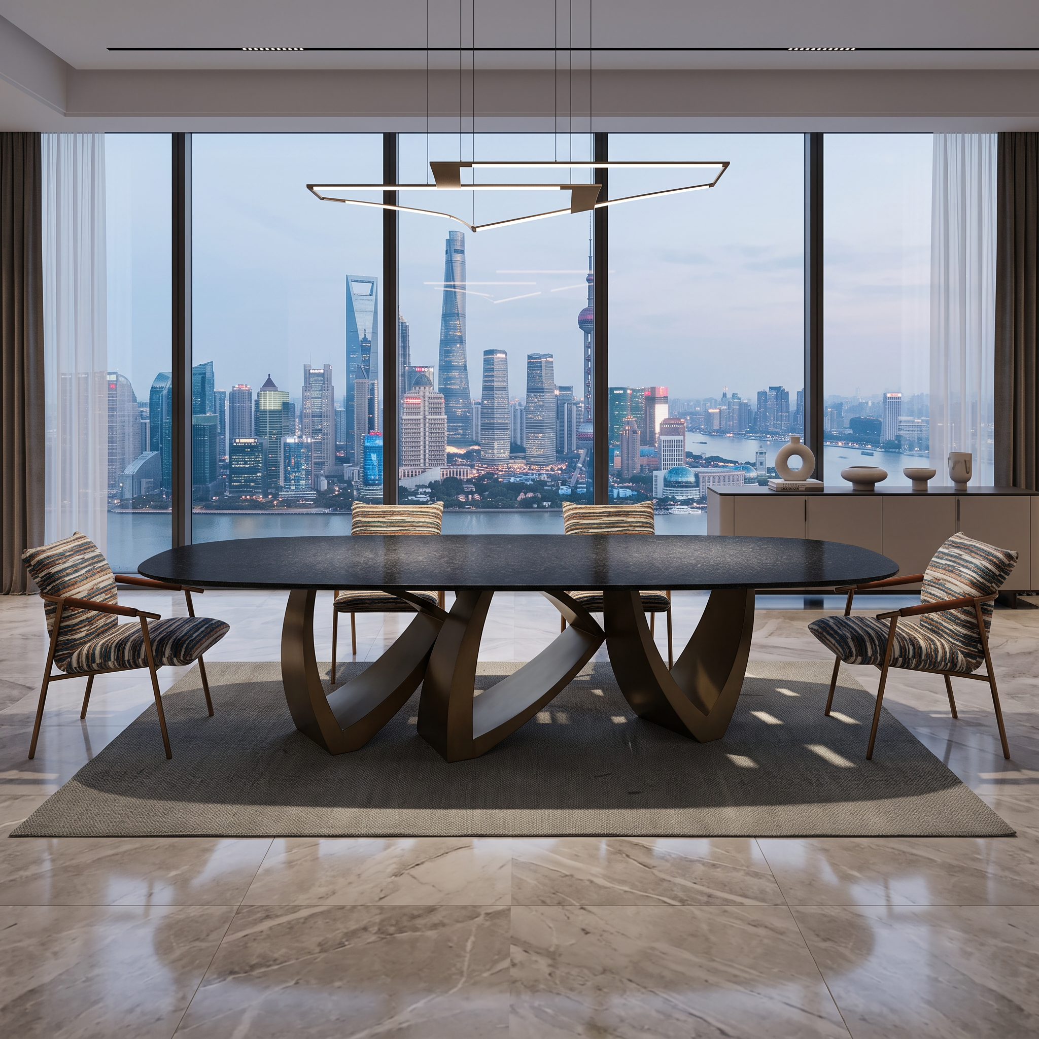 3m Intertwined‑Loop Base Luxury Dining Table MJ1503