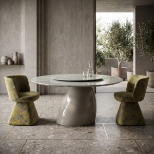 1.5m Fiberglass Base Design Morden Unique Dining Table MJ1276