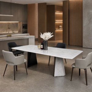 2.4m Light Slim‑profile Natural Marble Dining Table MJ1283