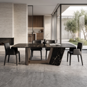 2.4m Hot‑selling Inclined‑design Natural Marble Dining Table MJ1289