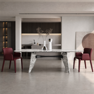 2.4m Minimalist Arabescato Natural Marble Dining Table MJ1300