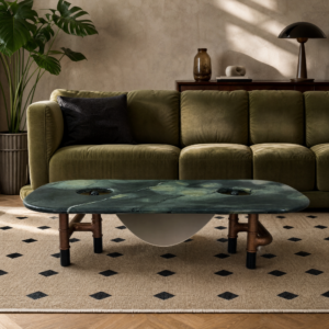1.5m Unique Water‑pipe Design Edinburgh Green Coffee Table MJ2093