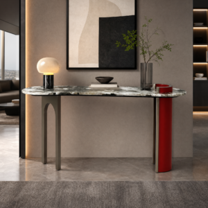 1.5m Unique Entryway Console Table With Asymmetrical Structure Design MJ336