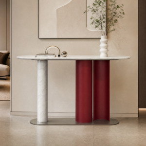 1.4m Red‑and‑White Color Scheme Italian Minimalist Console Table MJ507