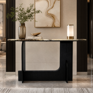 1.4m Premium Solid Wood Veneer Entryway Console MJ1395