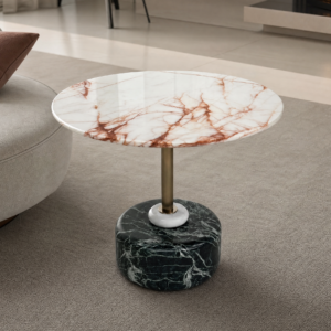 Solid Green Galaxy Natural Stone Side Table BJ035