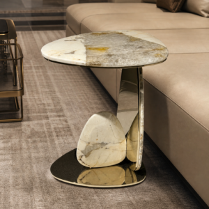 Pandora Luxury Stone Geometric Triangle Side Table BJ050