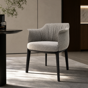 Ash Wood Fabric Upholstered Dining Chair CY605