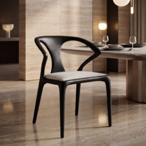 White Ash Cotton Linen Dining Chair CY680