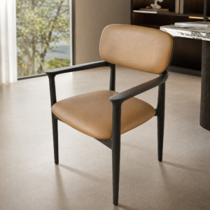 White Ash Mircofiber Seat Dining Chair CY625