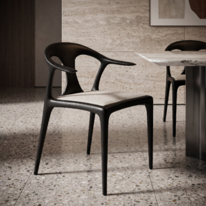 White Ash Cotton Linen Dining Chair CY681