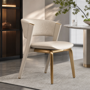 CC Designer Luxury Dining Chair With Golden Legs CY622