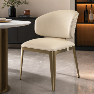 Wavy Grain Luxury Leather Dining Chair CY627