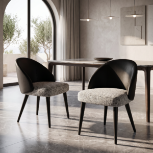 Italian Minimalist Lawson Shell‑Back Dining Chair CY619