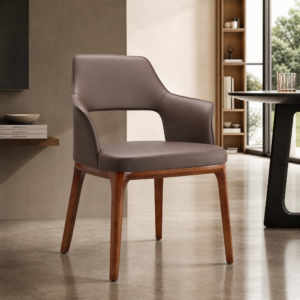 Italian Minimalist Aubrey Hollow‑Back Dining Chair CY667