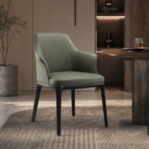 Italian Minimalist Sophie‑style Enclosed‑Back Dining Chair CY668