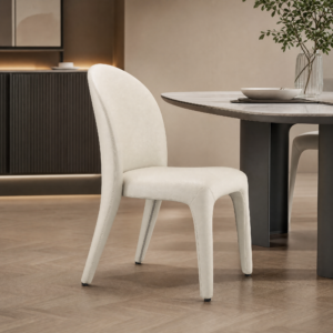 Cream‑style Goose‑Egg‑shaped Integrated Soft‑pack Dining Chair CY665