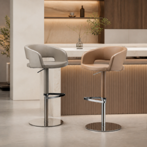 Hollow‑Out Enclosed Armrest Height‑Adjustable Bar Stool BY529
