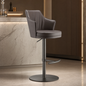 Italian‑Style Enclosed Armrest Height‑Adjustable Bar Stool BY539