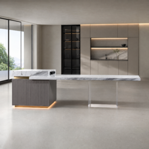 3.4m Nature Marble Kitchen Island