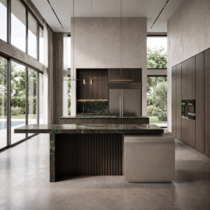 3.2m Nature Marble Kitchen Island