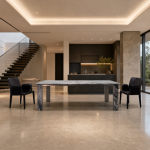 2.4m Fluted Design 4 Legs Natural Marble Dining Table MJ1328