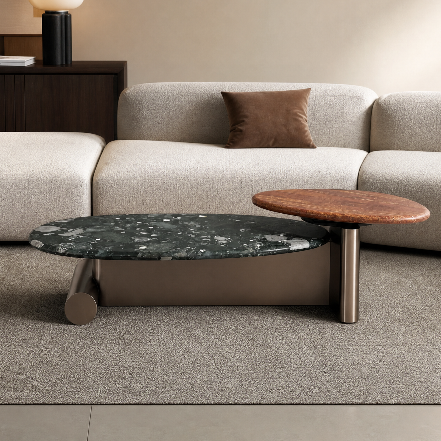 1.58m Extendable & Rotatable Coffee Table MJ2076