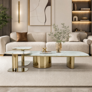 1.5m Modular Movable Offset Marble Coffee Table Set MJ2058