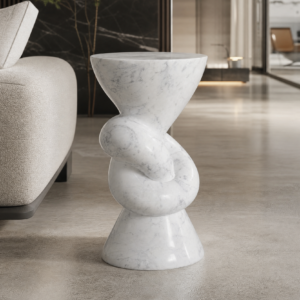 Abstract Knot Marble Accent Table BJ023