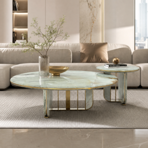 1.1m U‑Shape Base Design Round Coffee Table Set MJ612
