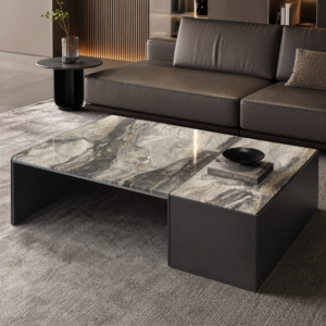1.5m L‑Shape & Cube Block Combined Stone Coffee Table Set MJ220