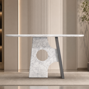 1.4m Cut‑Out Sculptural Stone Base Console MJ1507