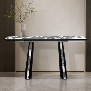 1.5m Bvlgari Grey With Wood Veneer Console Table MJ1508