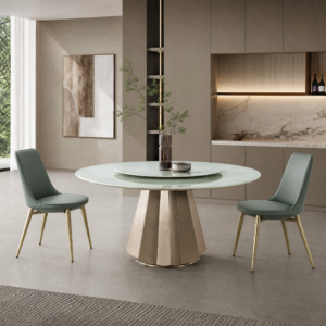 1.5m Nature Marble Top Round Dining Table MJ1232