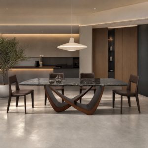 2.4m Staggered Double‑V Design Base Dining Table MJ1376