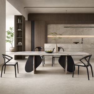 3m Organic Modern Dining Table with Leaf‑Shaped Design Base MJ1385