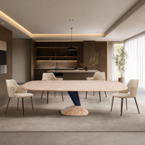 2.4m Unique Dining Table with Single Leg Design Base MJ1388