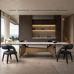 3m Italian Luxury Dining Table with Stainless Steel Base MJ1392