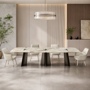 4m Villa Big Size Nature Marble Top Dining Table MJ1553