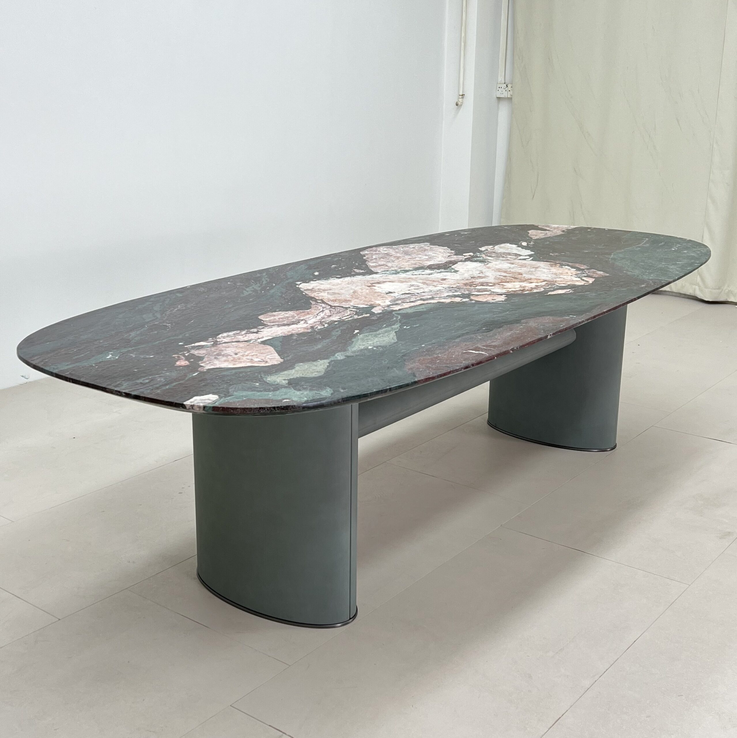 2.8m Rounded Substantial Architectural‑Silhouette Dining Table MJ1352 - 图片 3
