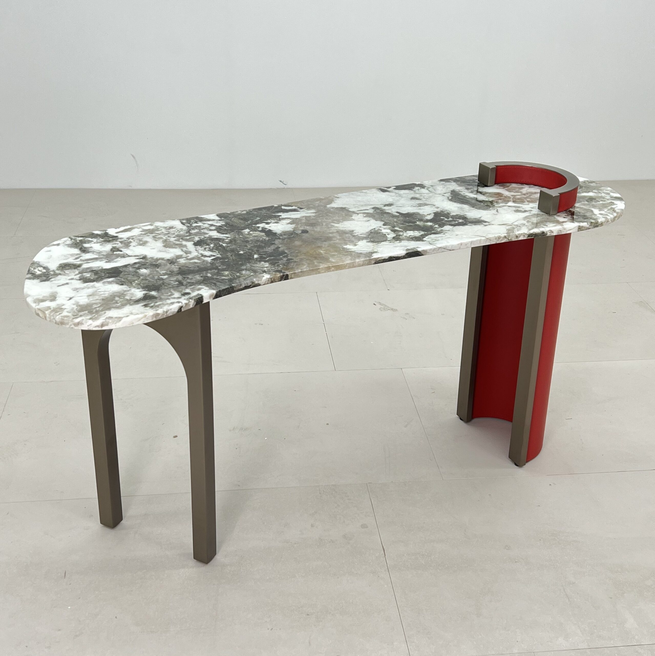 1.5m Unique Entryway Console Table With Asymmetrical Structure Design MJ336 - 图片 2