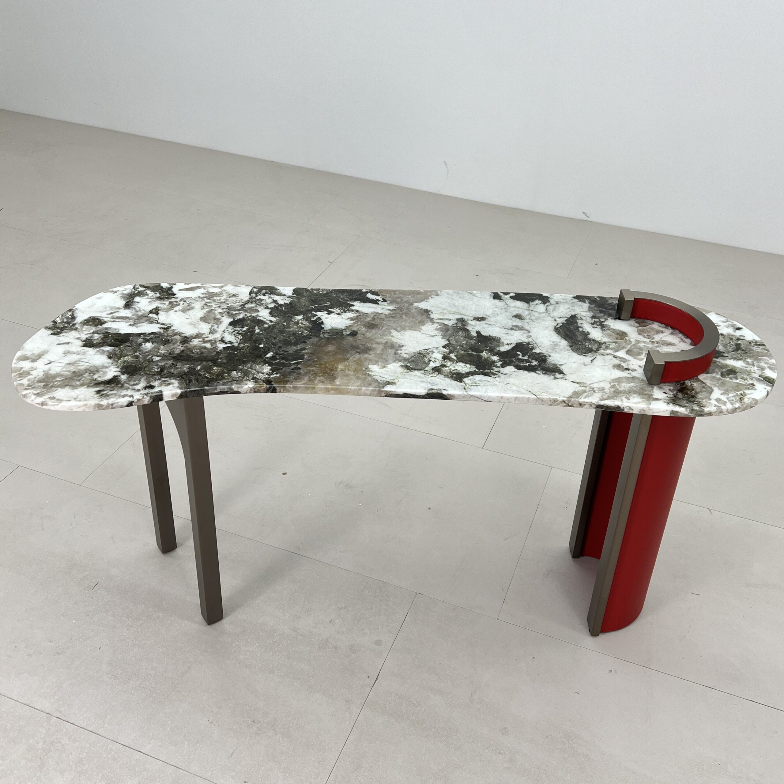 1.5m Unique Entryway Console Table With Asymmetrical Structure Design MJ336 - 图片 3