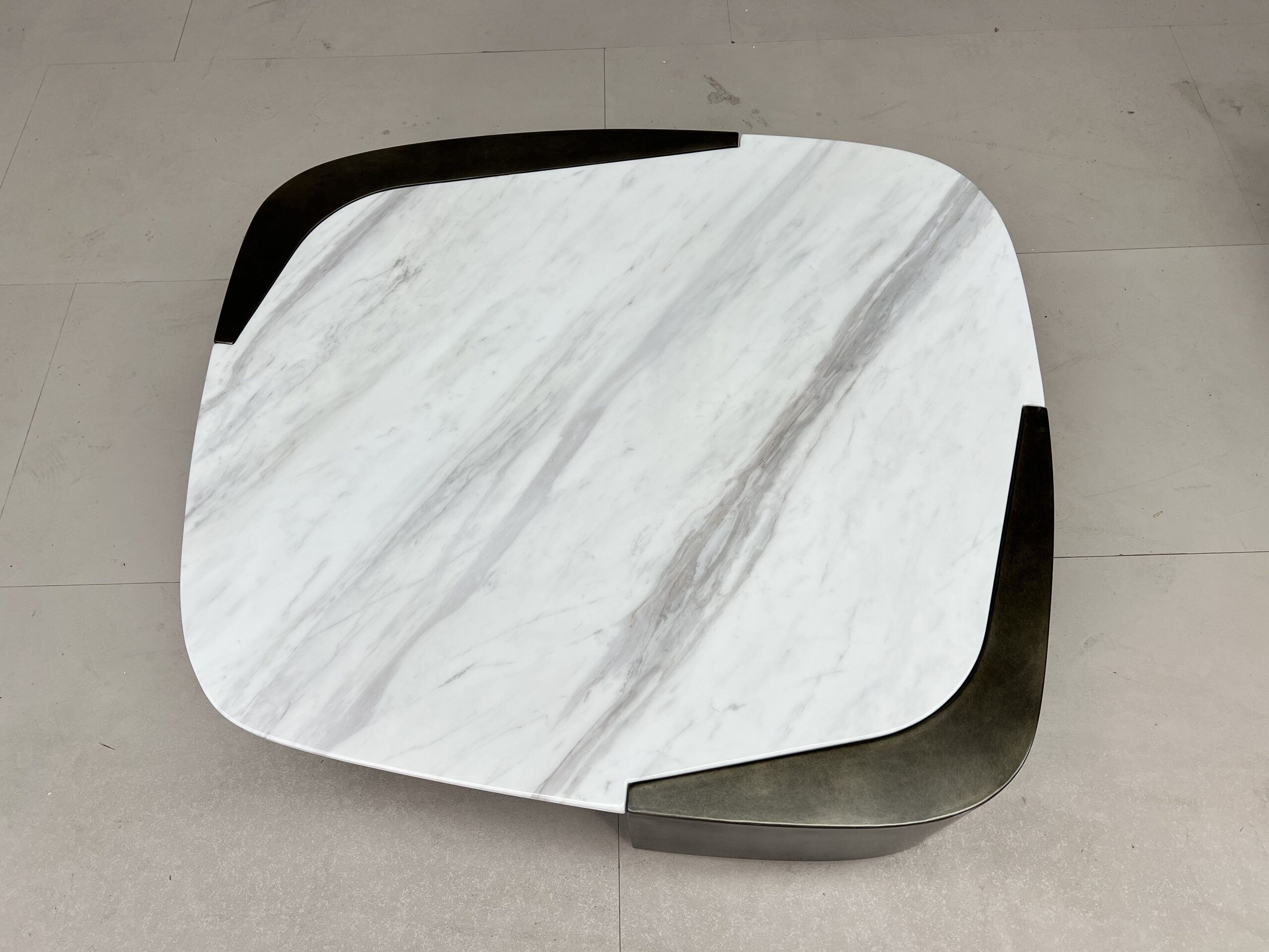 1.2m Curved Stainless Steel Base Combo Coffee Table MJ2070 - 图片 3
