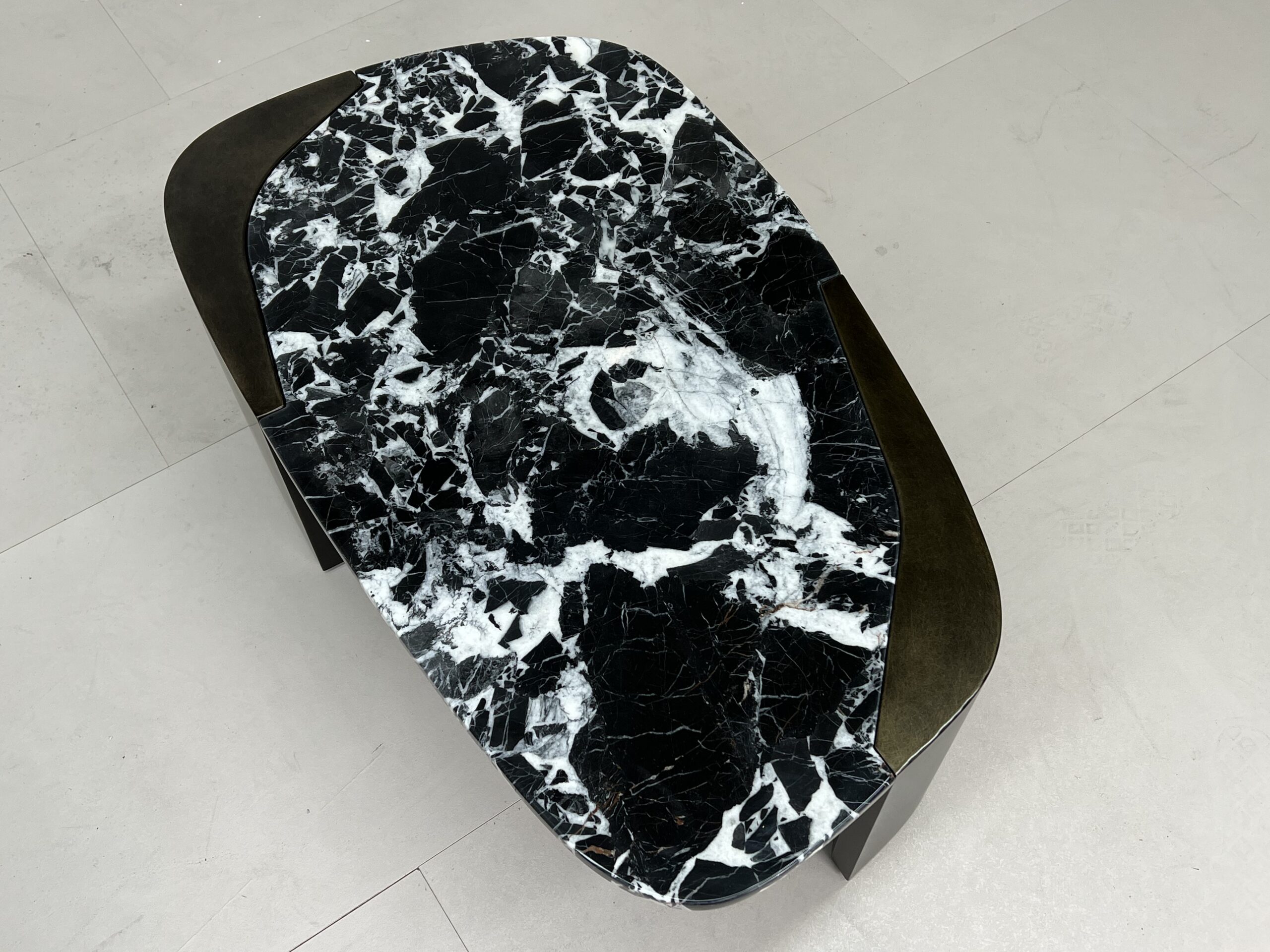 1.2m Curved Stainless Steel Base Combo Coffee Table MJ2070 - 图片 4