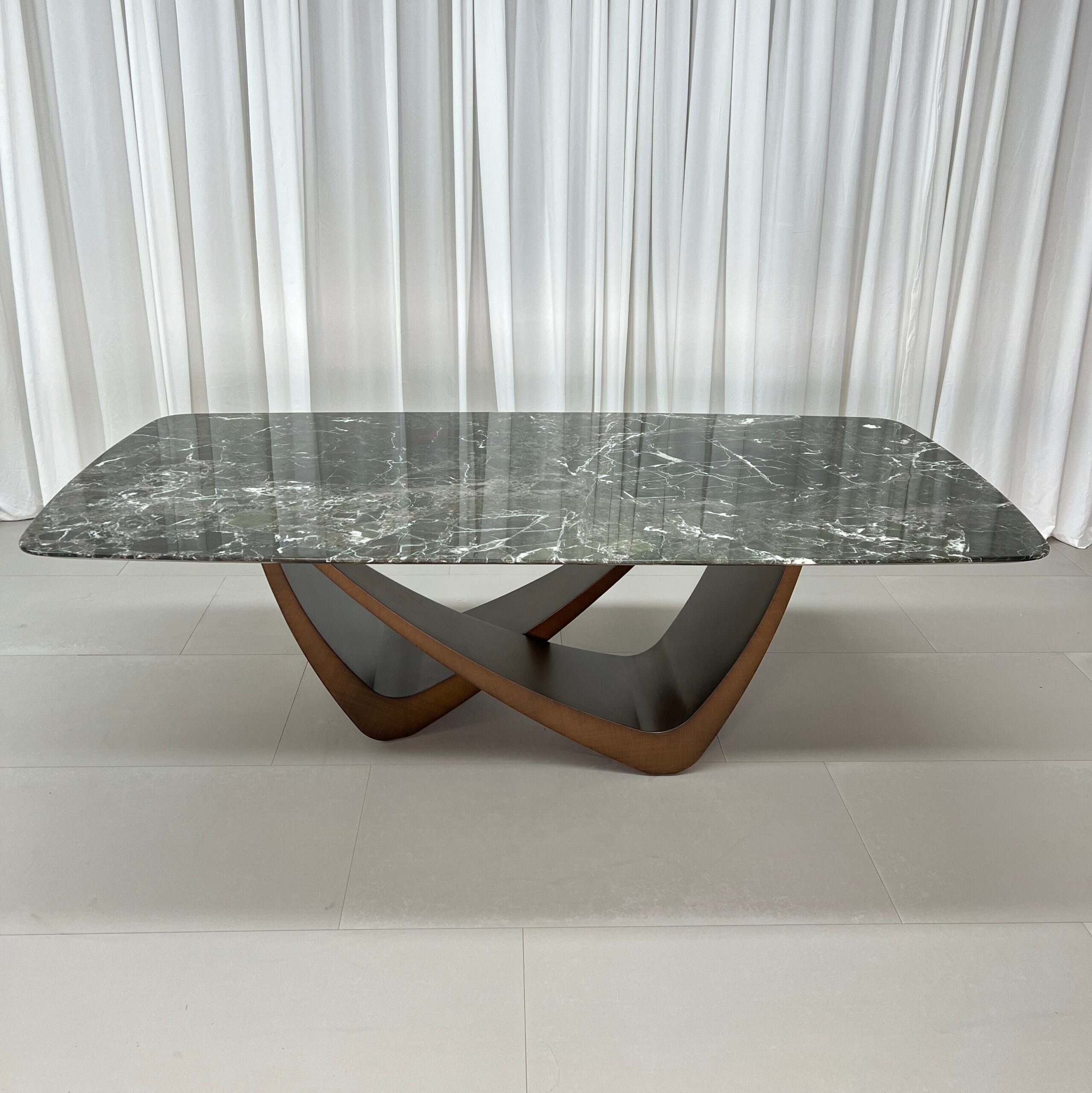 2.4m Staggered Double‑V Design Base Dining Table MJ1376 - 图片 2