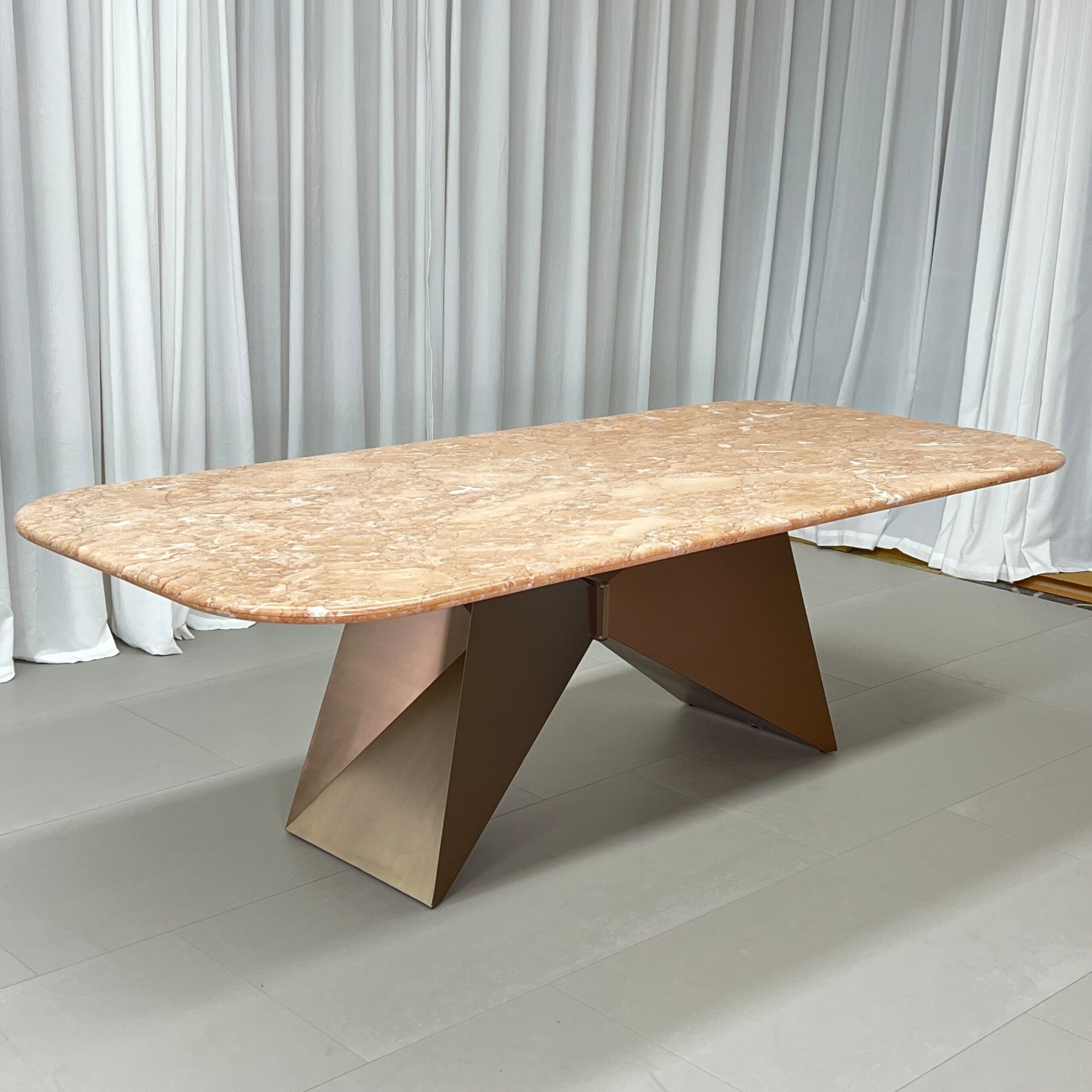 2.4m Unique Dining Table with butterfly Design Base MJ1381 - 图片 3