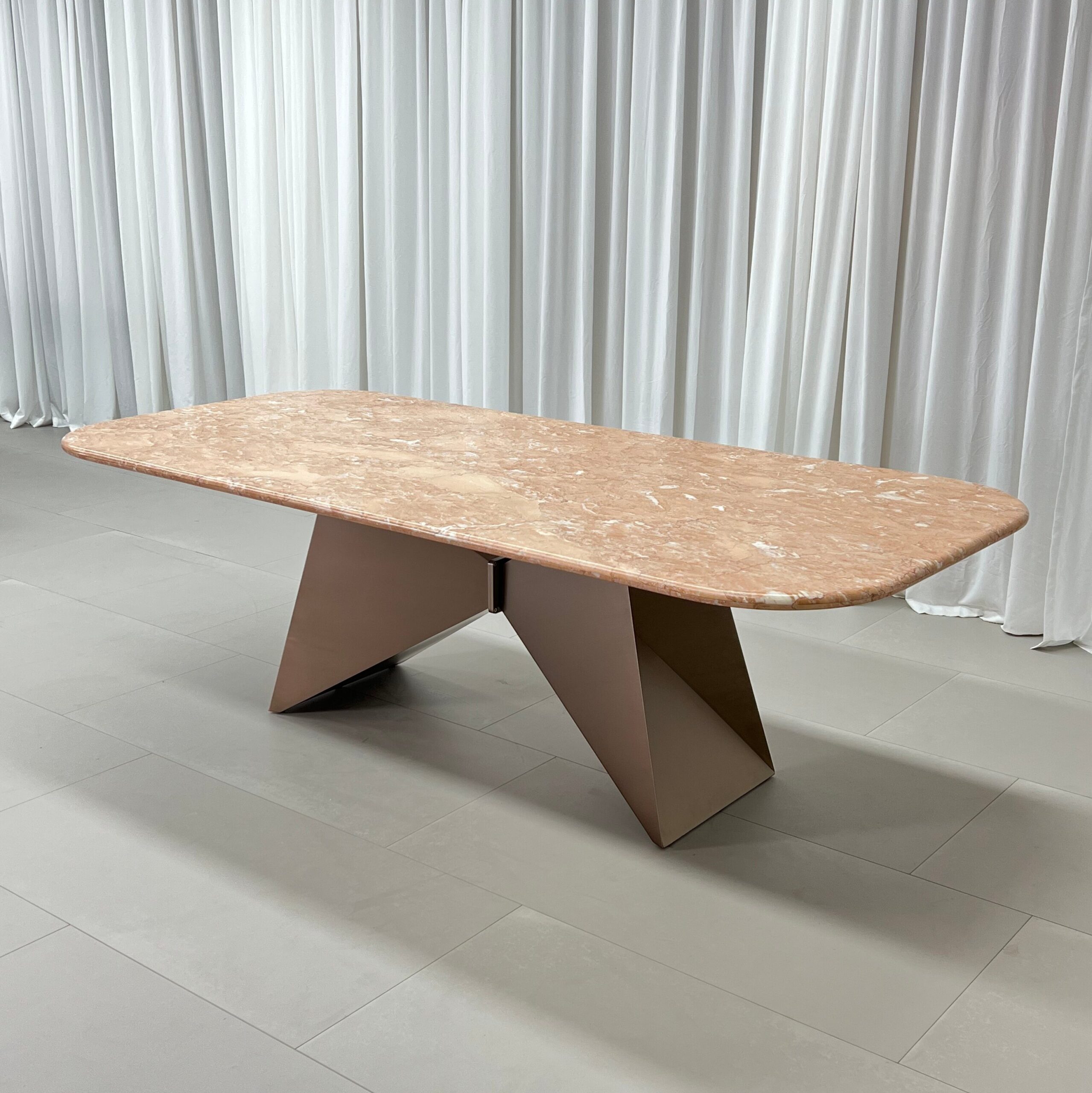 2.4m Unique Dining Table with butterfly Design Base MJ1381 - 图片 4